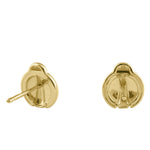 Solid 14K Gold Red Enamel Handpainted Lady Bug Earrings