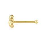 Solid 14K Gold Three Dots Nose Stud