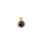 Solid 14K Gold Sapphire CZ Nose Stud