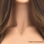 Solid 14K Gold L Initial Pendant