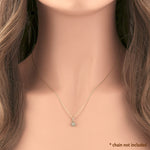 Solid 14K Yellow Gold CZ Half Ball Pendant