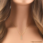 Solid 14k Gold Heart Tier CZ Pendant