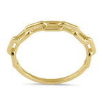 Solid 14K Gold Chain Link Ring