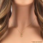 Solid 14K Gold Infinite Love Diamond Pendant