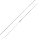 Rhodium Sterling Silver Glitter Snake Chain 1.25mm