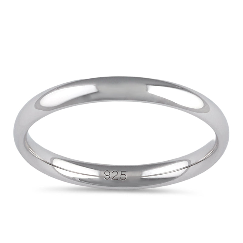 Sterling Silver Wedding Band 2.5mm