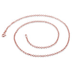 14K Rose Gold Plated Sterling Silver Rollo Chain 2.8MM