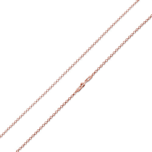 14K Rose Gold Plated Sterling Silver Rollo Chain 2.8MM