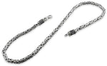 Sterling Silver Round Byzantine Chain Bracelet/Anklet - 6.5MM