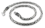 Sterling Silver Round Byzantine Chain Bracelet/Anklet - 6.5MM