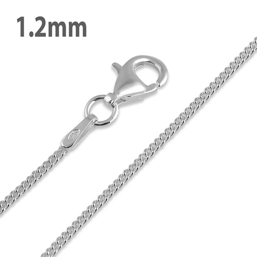 Sterling Silver Curb Chains 1.2MM