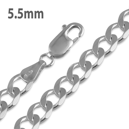 Sterling Silver Curb Chain 5.5MM