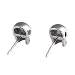 Sterling Silver Grinning Skull Earrings