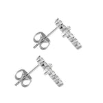 Sterling Silver Cross Stud Earrings