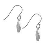 Sterling Silver White Lab Opal Marquise Dangle Earrings