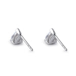 Sterling Silver 5X7mm Pear Cut Basket Setting CZ Earrings