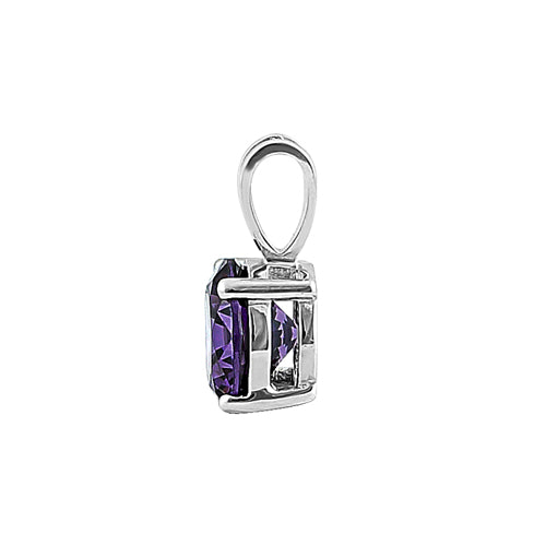 Sterling Silver Amethyst CZ Set