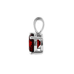 Sterling Silver Garnet CZ Set