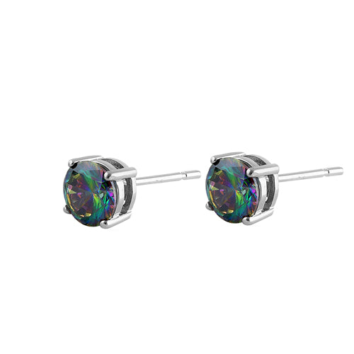 Sterling Silver Rainbow Topaz CZ Set