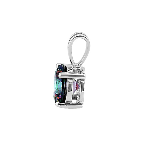 Sterling Silver Rainbow Topaz CZ Set