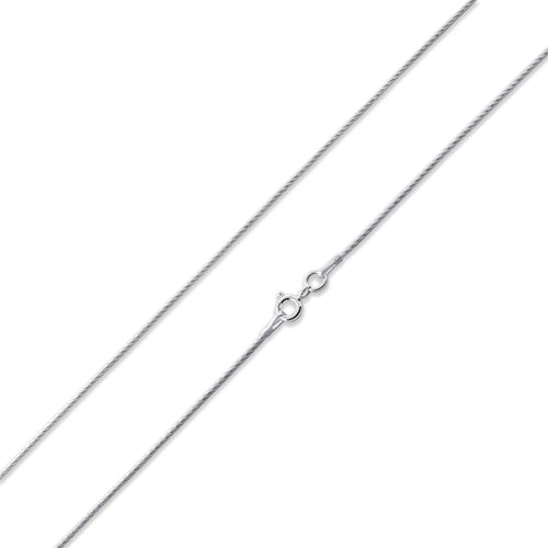 Sterling Silver Glitter Snake Chain 1mm