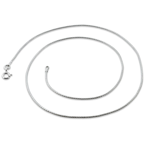 Sterling Silver Glitter Snake Chain 1mm