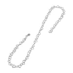Sterling Silver Heart Chain 4mm