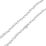 Sterling Silver Heart Chain 4mm