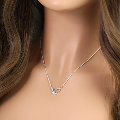 Sterling Silver Mother's Heart Necklace