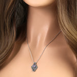 Sterling Silver Vintage Amethyst CZ Necklace
