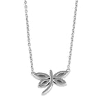 Sterling Silver Dragonfly CZ Necklace