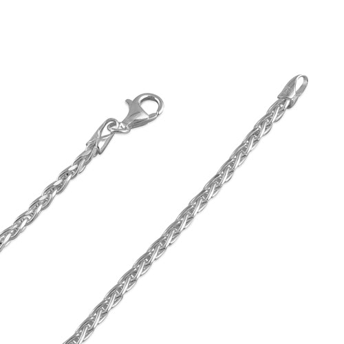 Sterling Silver Spiga Diamond Cut Chain 2.6MM
