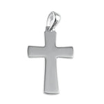 Sterling Silver Grooved Cross Pendant