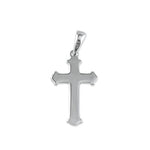 Sterling Silver Textured Gamma Cross Pendant