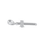 Sterling Silver Textured Gamma Cross Pendant