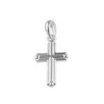 Sterling Silver Gamma Beaded Cross Pendant