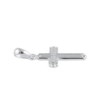 Sterling Silver Gamma Beaded Cross Pendant
