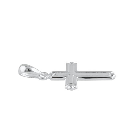 Sterling Silver Gamma Beaded Cross Pendant