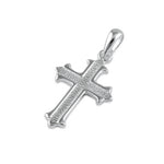 Sterling Silver Textured Gamma Cross Pendant