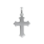 Sterling Silver Textured Gamma Cross Pendant