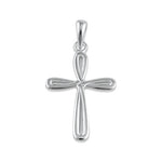 Sterling Silver Rounded Cross Pendant