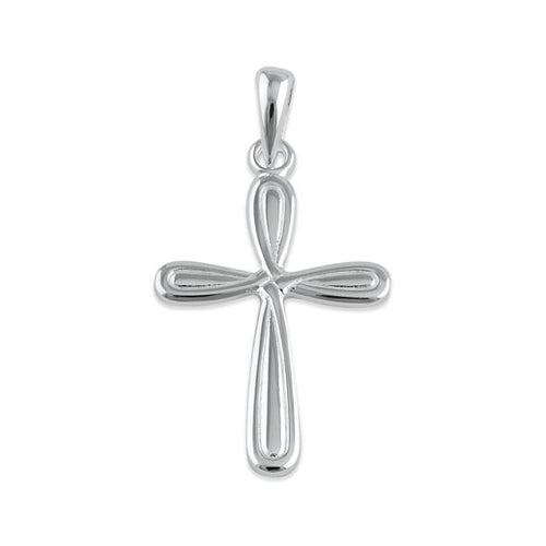 Sterling Silver Rounded Cross Pendant