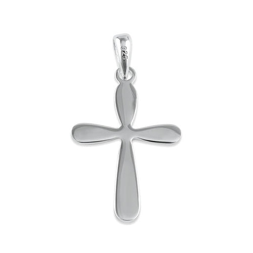 Sterling Silver Rounded Cross Pendant