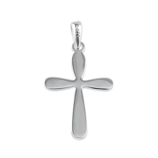 Sterling Silver Rounded Cross Pendant