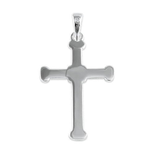 Sterling Silver Neolithic Saltire Cross Pendant