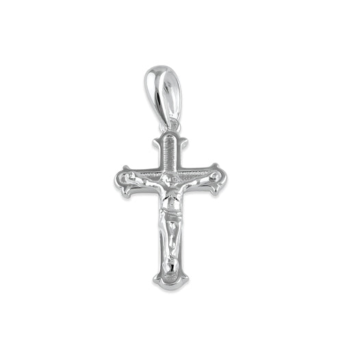 Sterling Silver Floury Crucifix Pendant