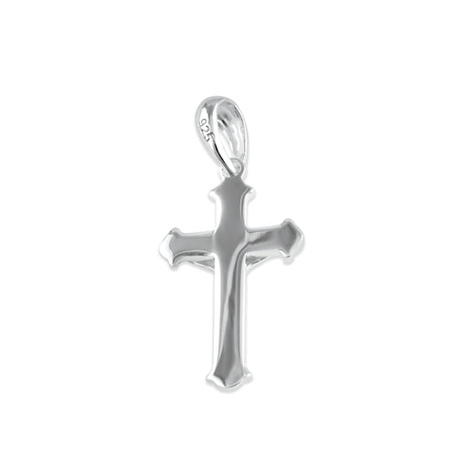 Sterling Silver Floury Crucifix Pendant