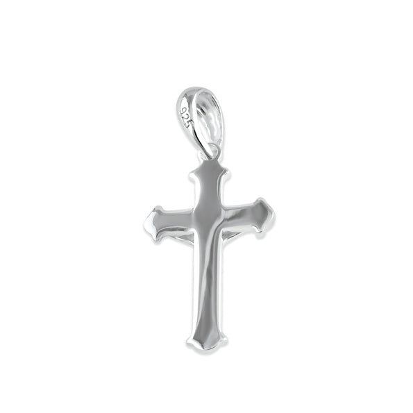 Sterling Silver Floury Crucifix Pendant