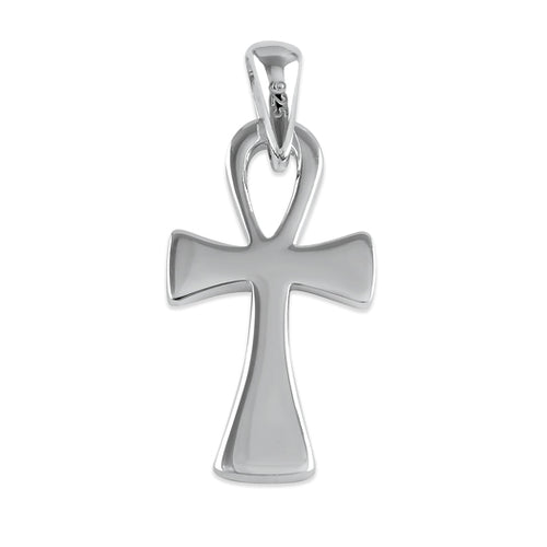 Sterling Silver Egyptian Ankh Cross Pendant