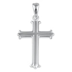 Sterling Silver Byzantium Floury Cross Pendant